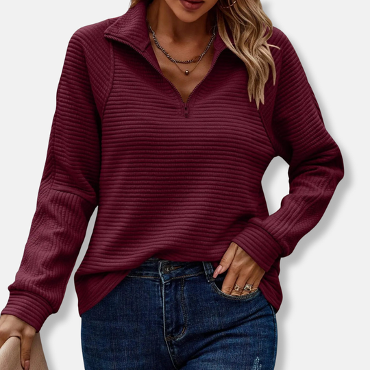 Ella Tröja | Avslappnad Ståkrage Tröja