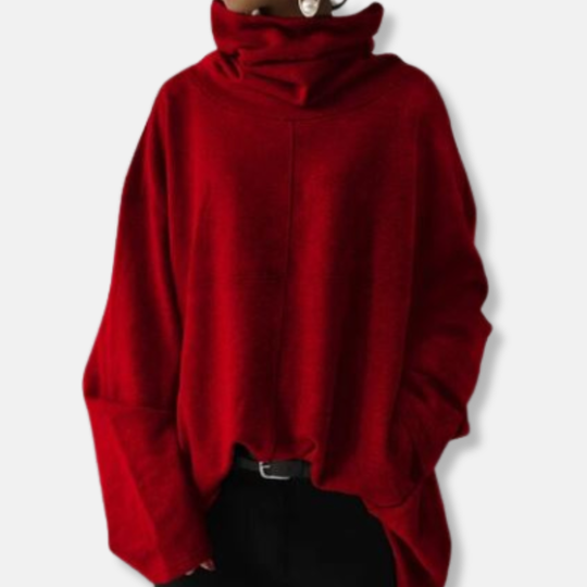 Isla Oversized Tröja med Polokrage | Tröja med Panelsömmar och Sidoveck