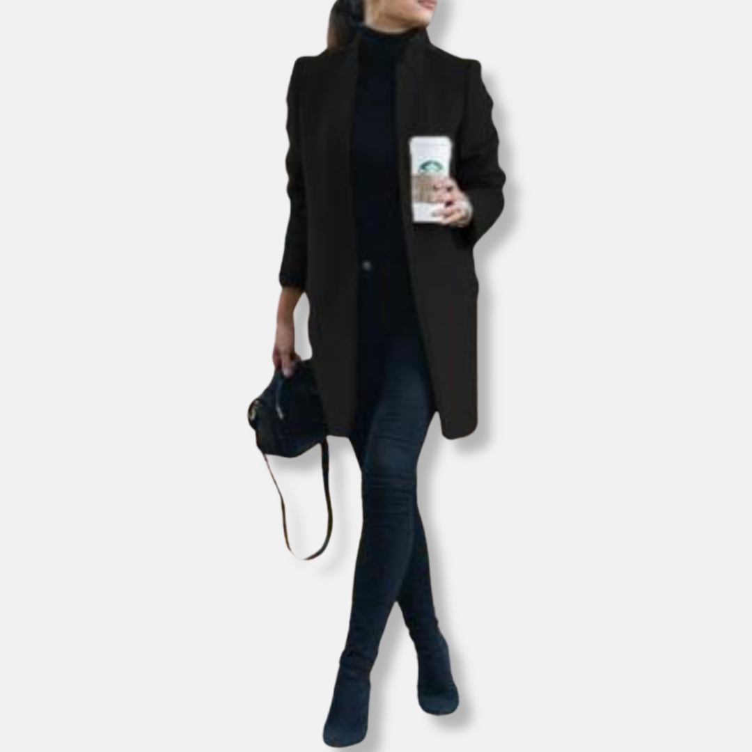 Amanda Rak Kappa | Minimalistisk Knälång Kappa