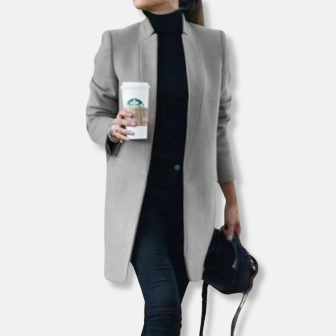 Amanda Rak Kappa | Minimalistisk Knälång Kappa