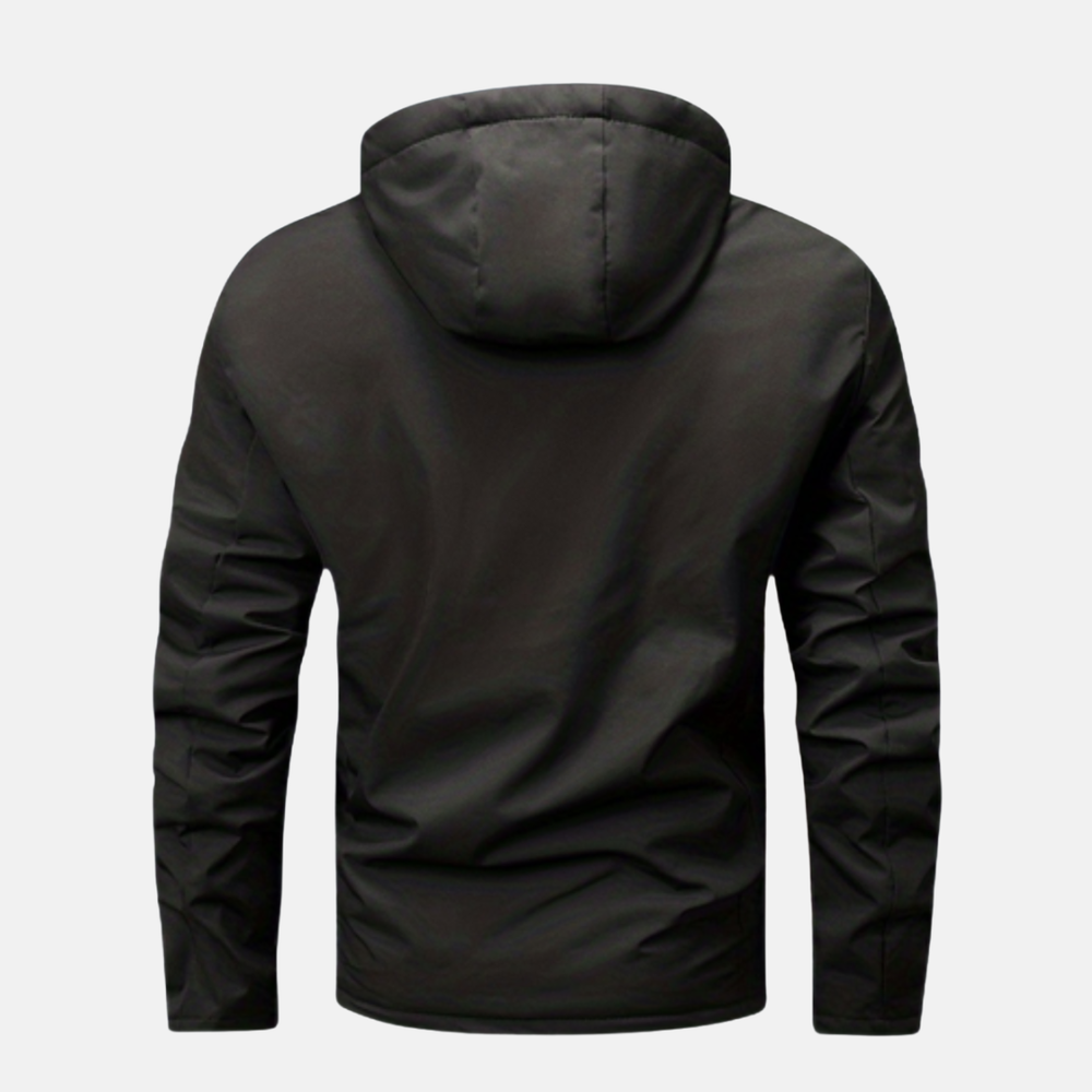 Oliver Höftlång Jacka med Huva | Enfärgad Med Huvud och Fickor Hooded Jacket