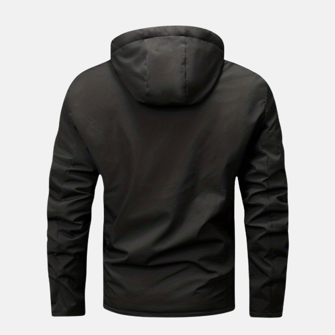 Oliver Höftlång Jacka med Huva | Enfärgad Med Huvud och Fickor Hooded Jacket