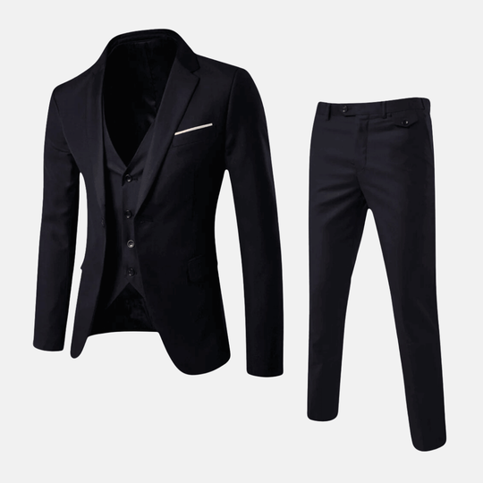 Leo Skräddarsytt Kostymset | Knapplås Midjebyxa