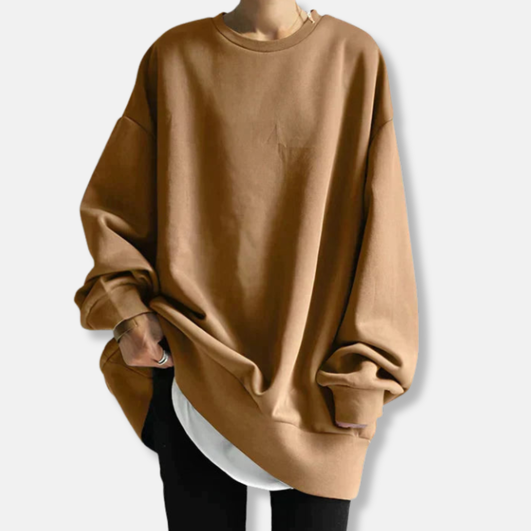 Astrid Oversized-Sweatshirt | Rundhalsad Långärmad Sweatshirt