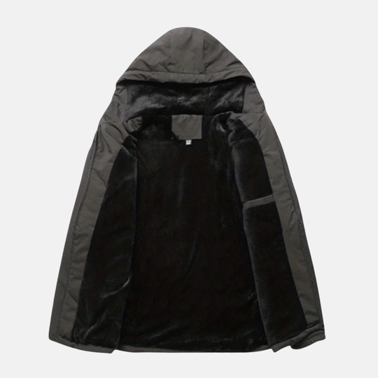 Oliver Höftlång Jacka med Huva | Enfärgad Med Huvud och Fickor Hooded Jacket