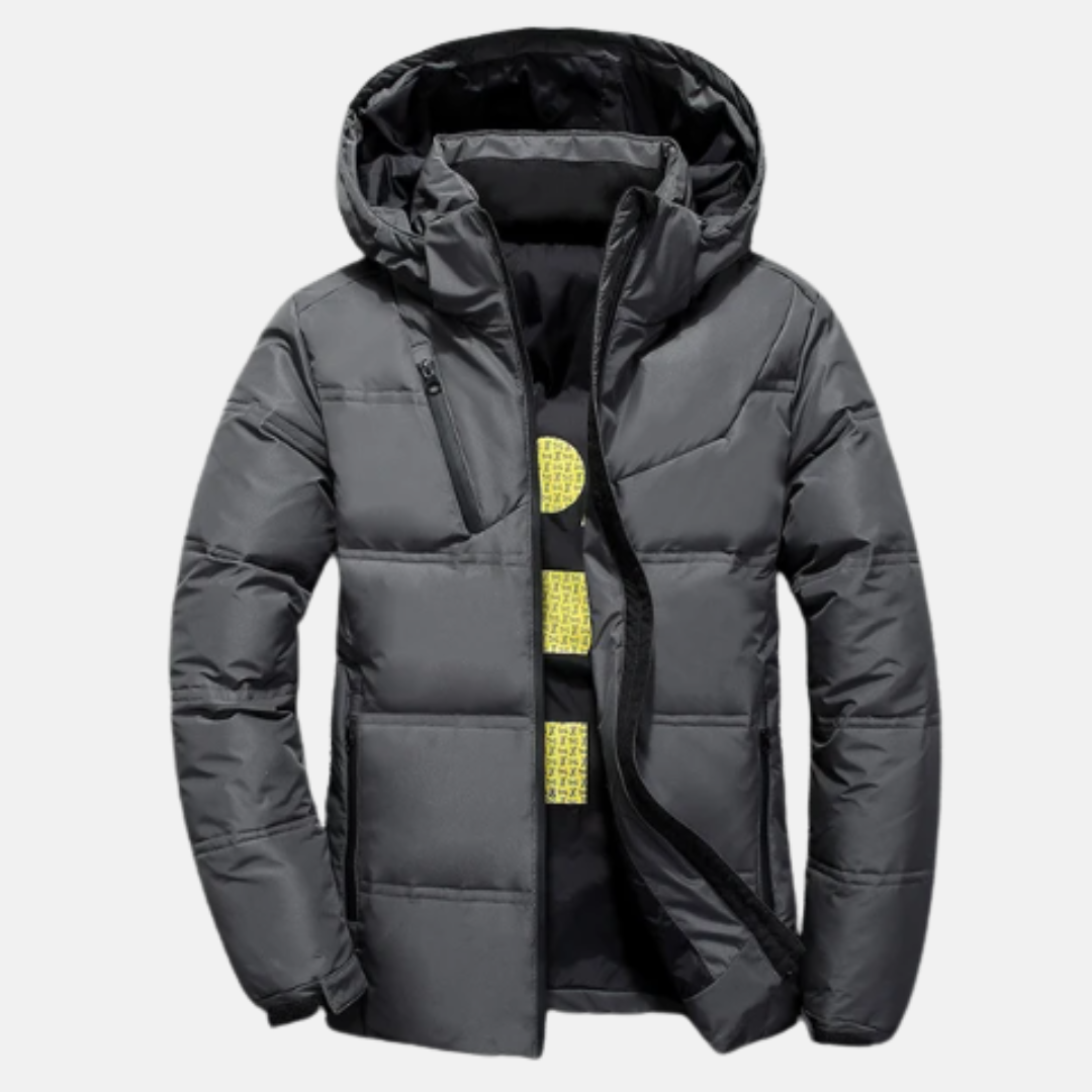 Oscar Quiltad Huvtröja Pufferjacka | Vadderad Jacka med Blixtlåsfickor