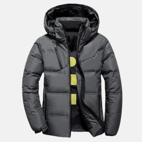 Oscar Quiltad Huvtröja Pufferjacka | Vadderad Jacka med Blixtlåsfickor