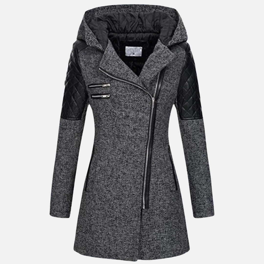 Anna Ullkappa med Huva | Varm Kappa