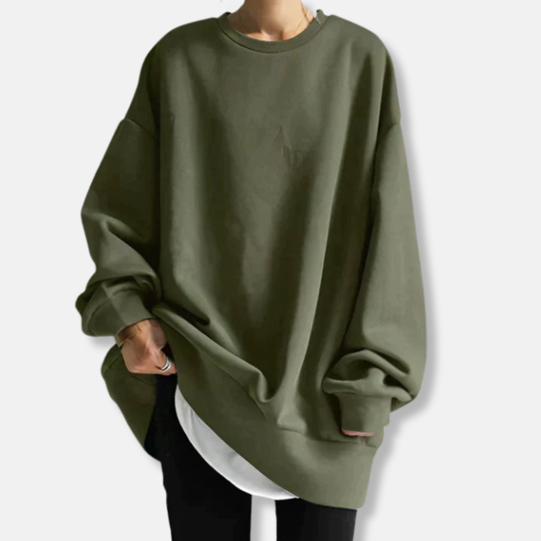Astrid Oversized-Sweatshirt | Rundhalsad Långärmad Sweatshirt
