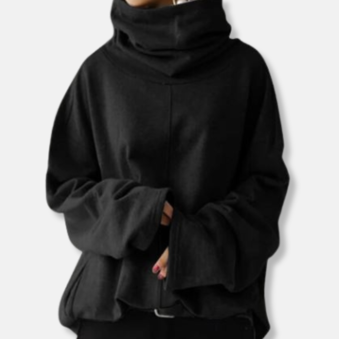 Isla Oversized Tröja med Polokrage | Tröja med Panelsömmar och Sidoveck