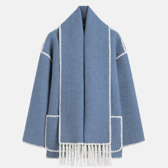 Amelia Ull Jacka | Integrerad Sjal Fickor Jacka