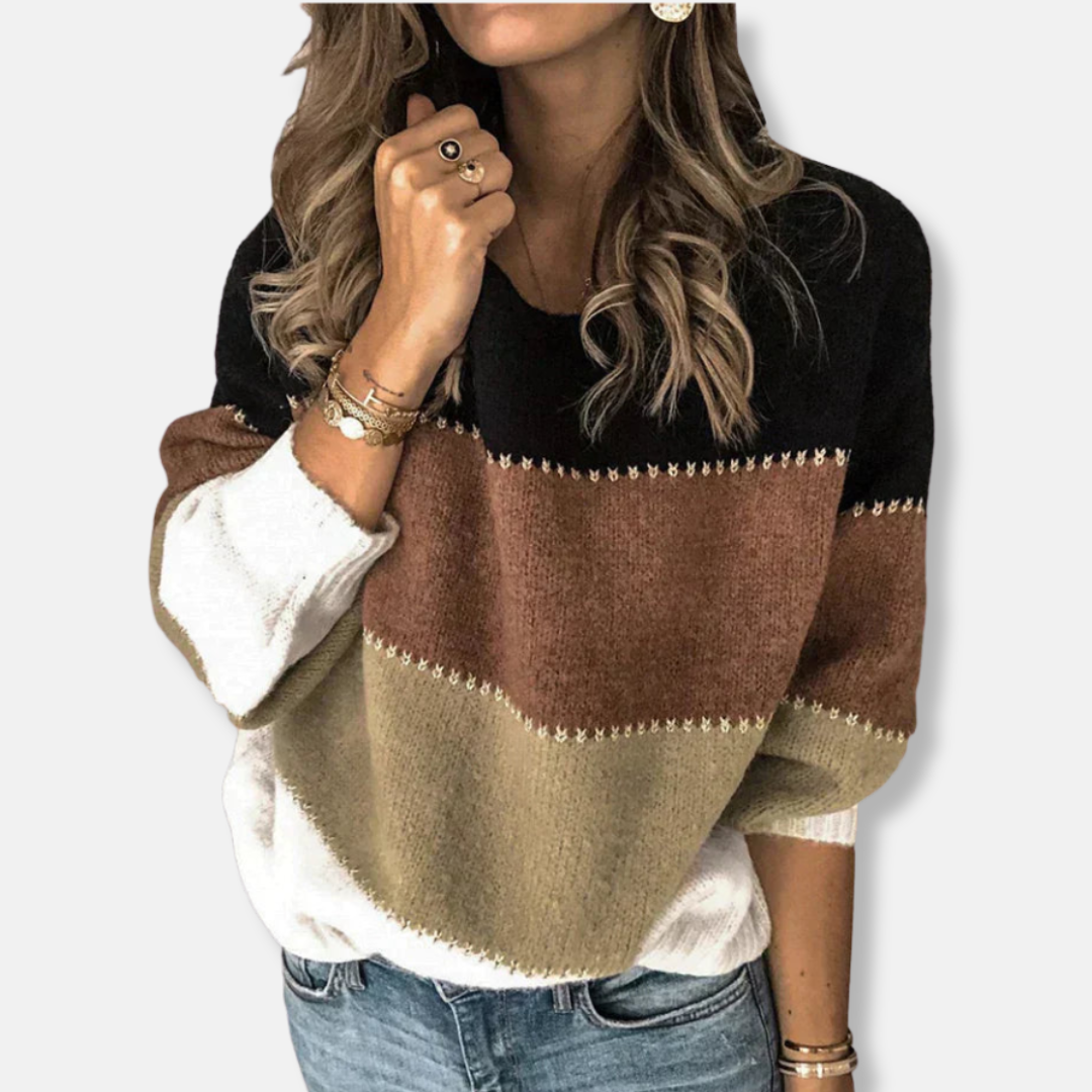 Ella Tröja | Randig Avslappnad Tröja