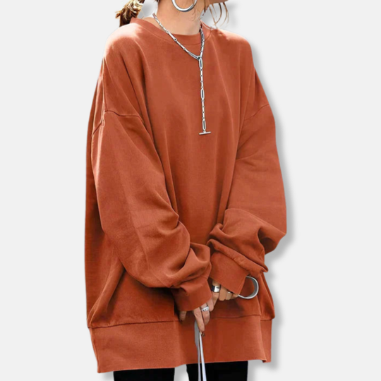 Astrid Oversized-Sweatshirt | Rundhalsad Långärmad Sweatshirt