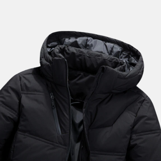 Oscar Quiltad Huvtröja Pufferjacka | Vadderad Jacka med Blixtlåsfickor