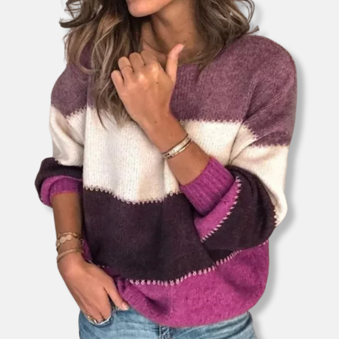 Ella Tröja | Randig Avslappnad Tröja