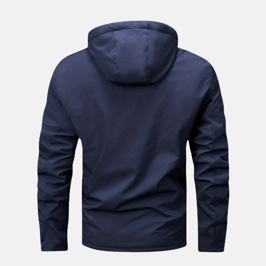 Oliver Höftlång Jacka med Huva | Enfärgad Med Huvud och Fickor Hooded Jacket