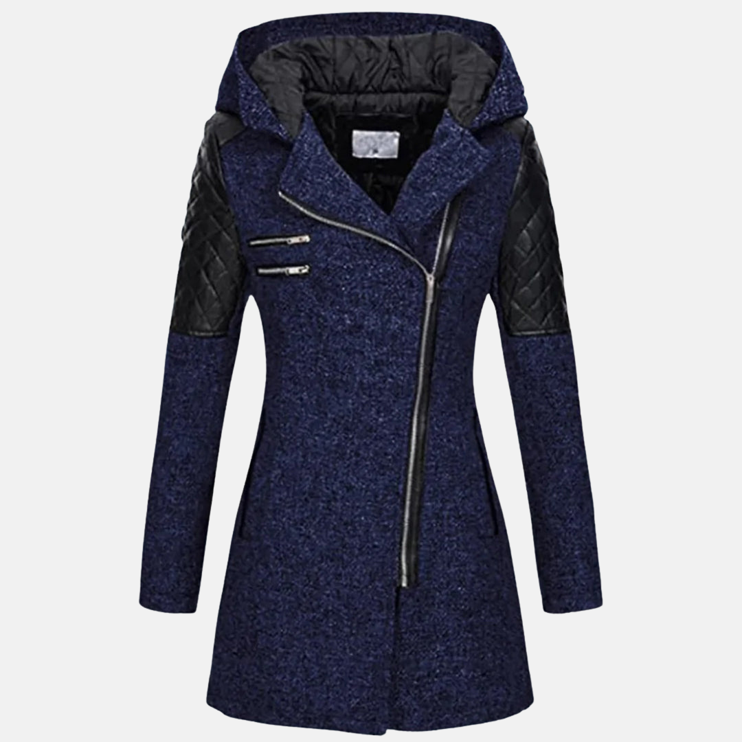 Anna Ullkappa med Huva | Varm Kappa