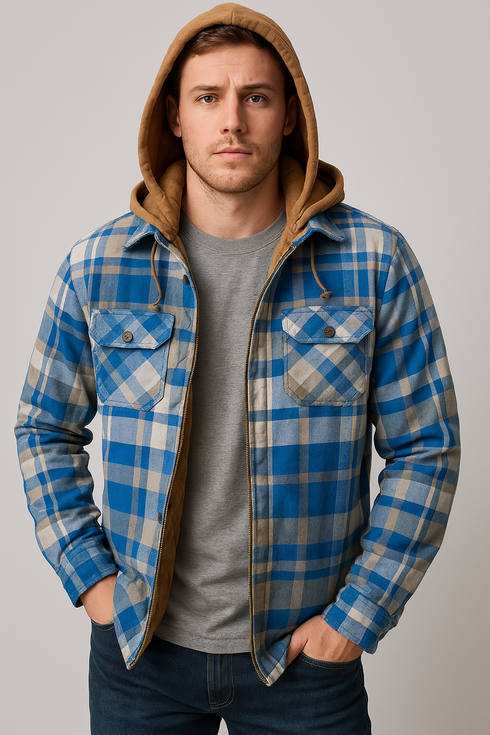 Flanelljacka för utomhusaktiviteter för Män