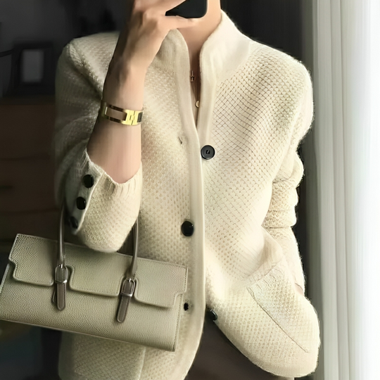 Lång Cardigan med Knappstängning för Kvinnor