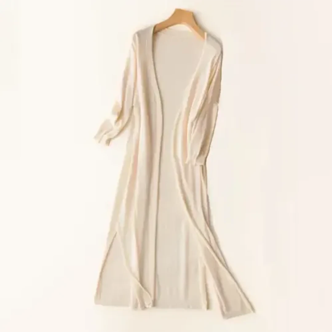 Lång Kofta Dam med Modern Silhuett för Kvinnor