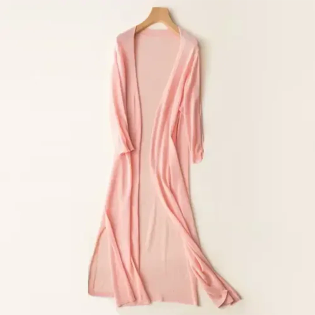 Lång Kofta Dam med Modern Silhuett för Kvinnor