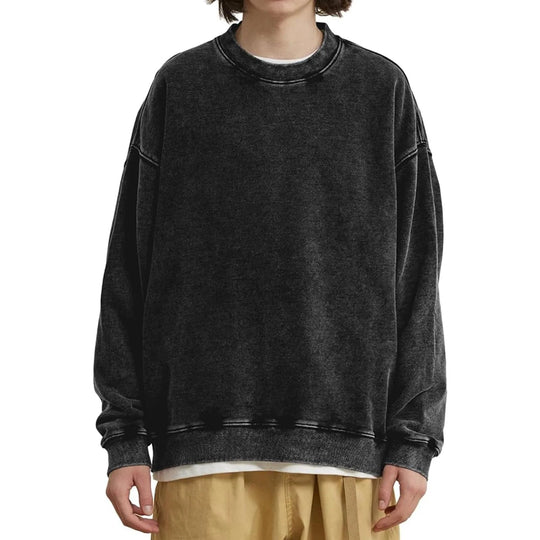 Långärmad T-shirt Retro i Bomull för Herr