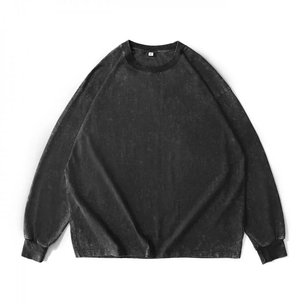 Långärmad T-shirt Retro i Bomull för Herr