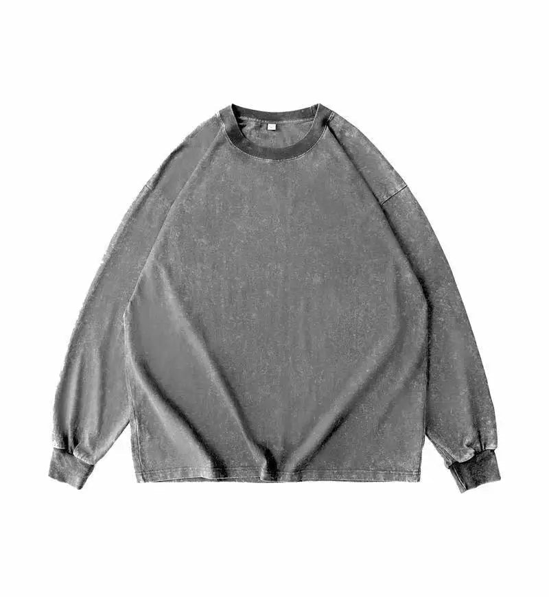 Långärmad T-shirt Retro i Bomull för Herr