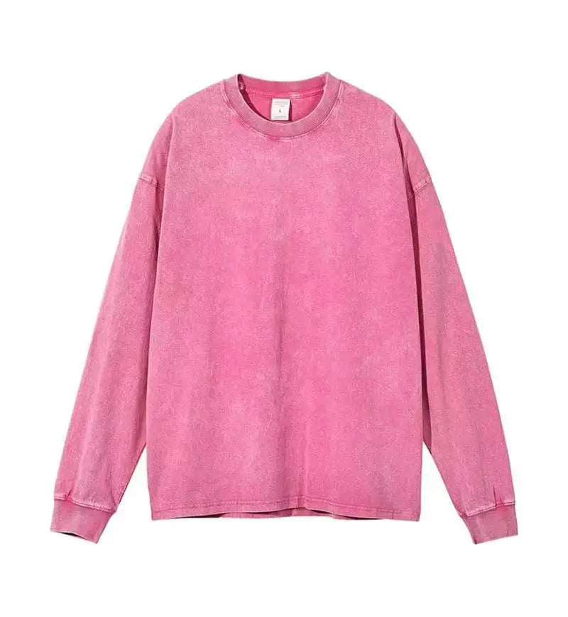 Långärmad T-shirt Retro i Bomull för Herr