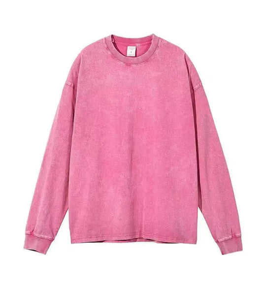 Långärmad T-shirt Retro i Bomull för Herr