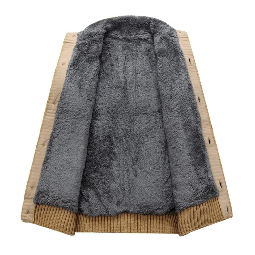 Stickad Cardigan för Män med Långa Ärmar