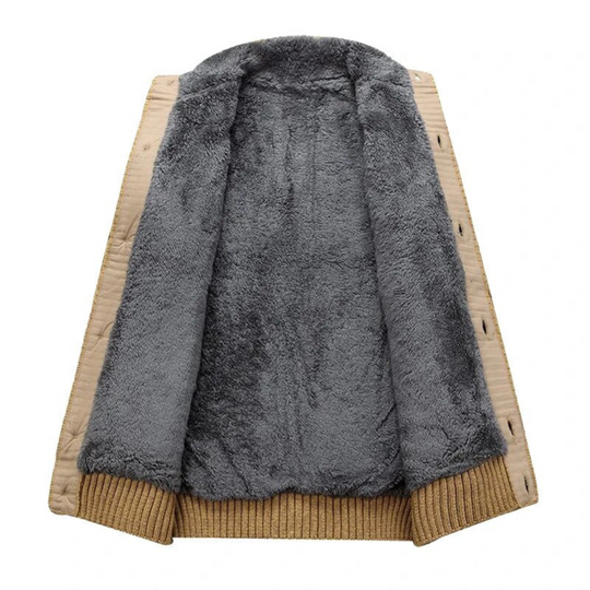 Stickad Cardigan för Män med Långa Ärmar