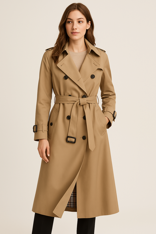 Trench Coat med Dubbelknapp för Herr