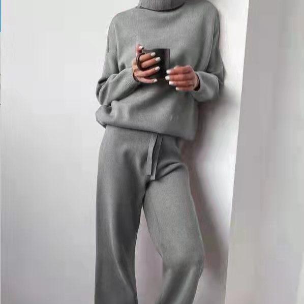Tvådelad Set med Turtleneck för Kvinnor