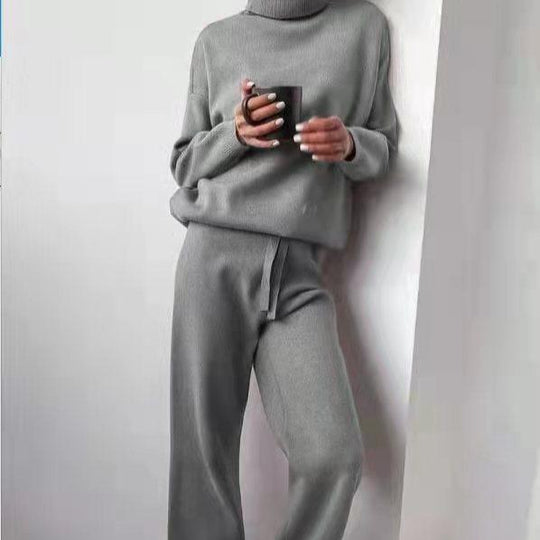 Tvådelad Set med Turtleneck för Kvinnor