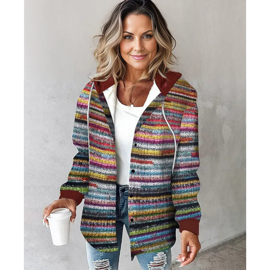 Varm Cardigan med Huva för Kvinnor